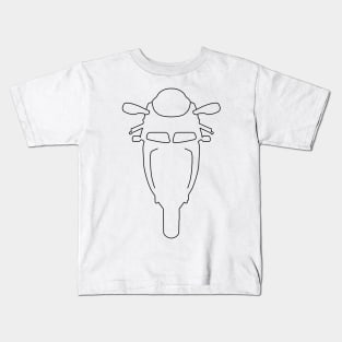 Ducati 916 outline graphic (black) Kids T-Shirt